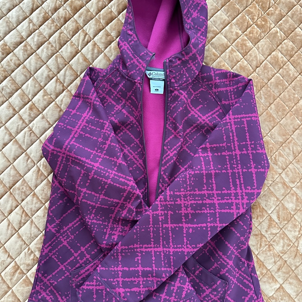 Columbia Women's Purple and Pink Soft shell Jacket Size Large